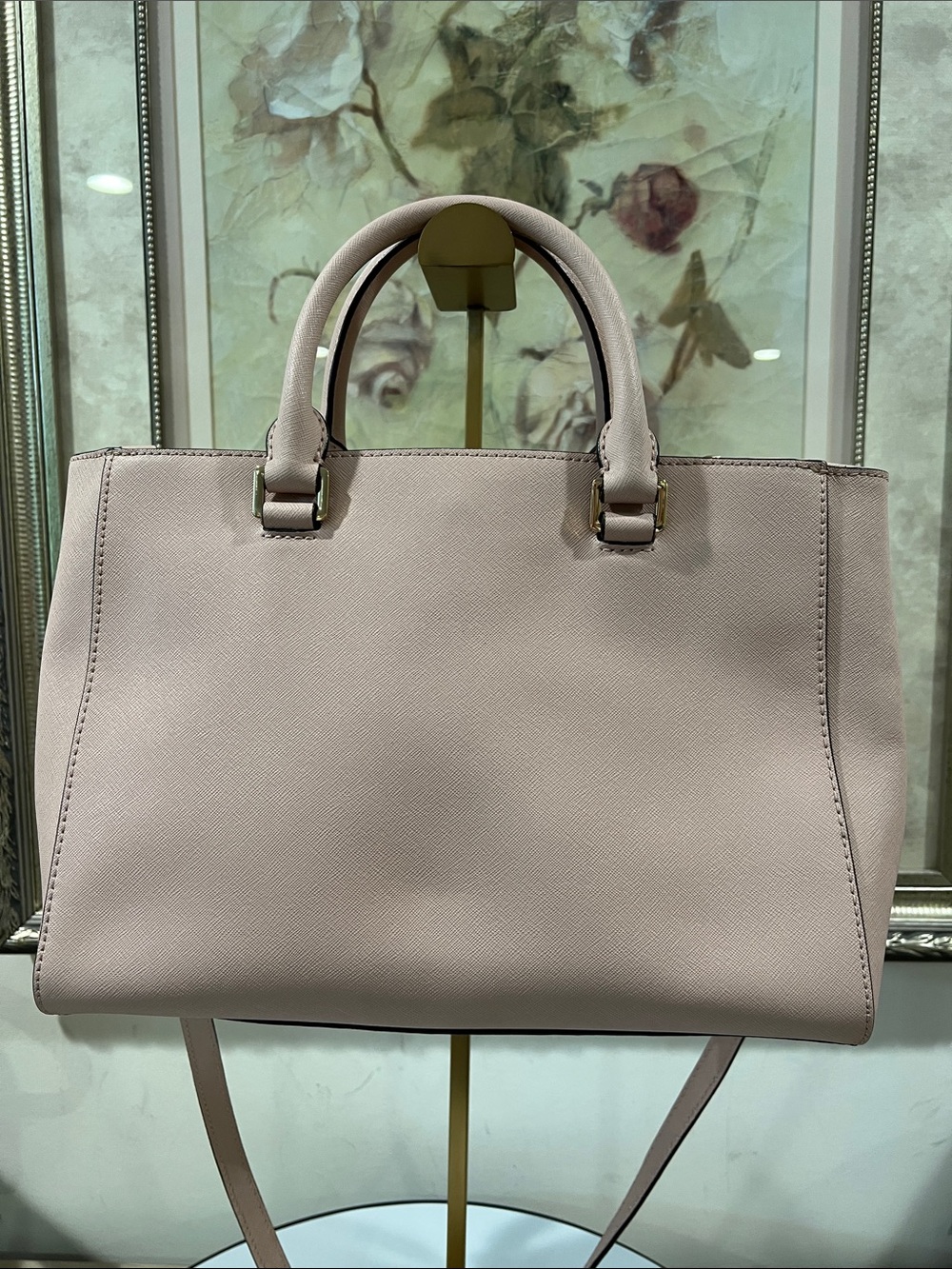 MICHAEL Michael Kors Blush Pink Ballet MD Satchel Crossbody NWT MSRP $328 - Picture 6 of 16